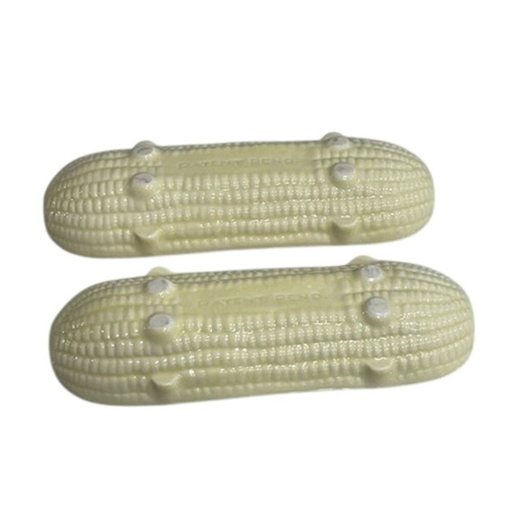 Vtg Ceramic Corn Cob Dish Holder Set of 2 Patent Pend Traditional Kitchen Decor‎